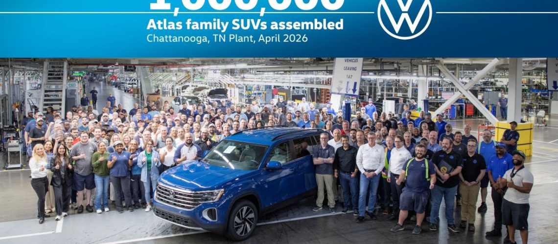 Volkswagen celebra el ensamblaje de un millón de SUV’s de la familia Atlas en Chattanooga